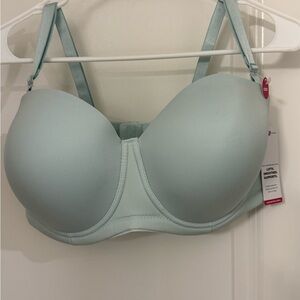 Ashley Stewart Soft Blue Underwire Convertible Bra